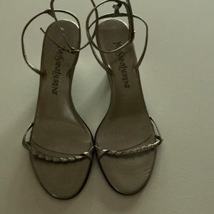 Yves Saint Laurent silver Sandal